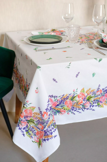 French tablecloth coated or cotton (Grasse) - Click Image to Close